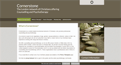 Desktop Screenshot of cornerstonetherapy.org.uk
